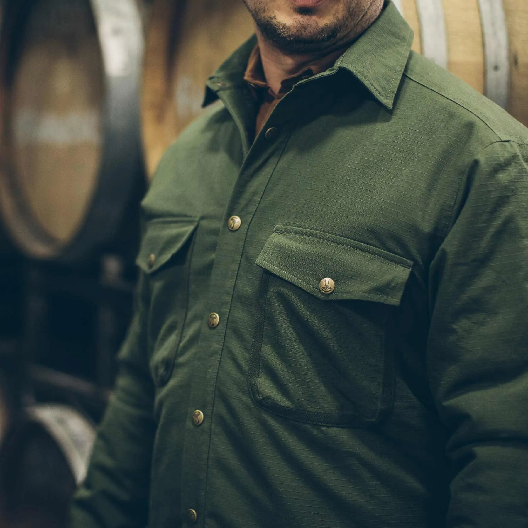 The Chore Jacket in Army Ripstop Canvas sold by Taylor Stitch product image thumbnail 3