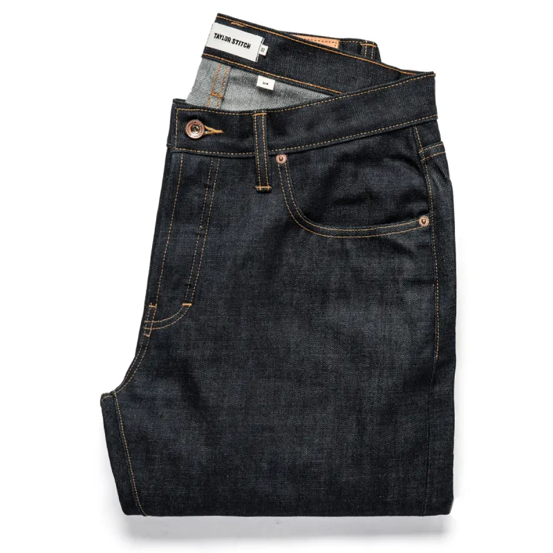 The Slim Jean in Cone Mills Era Selvage sold by Taylor Stitch