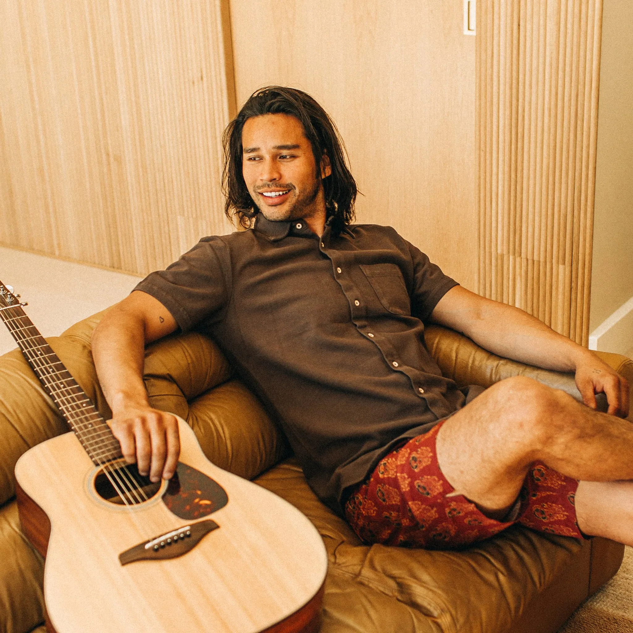 The Short Sleeve California in Espresso Pique sold by Taylor Stitch product image thumbnail 2