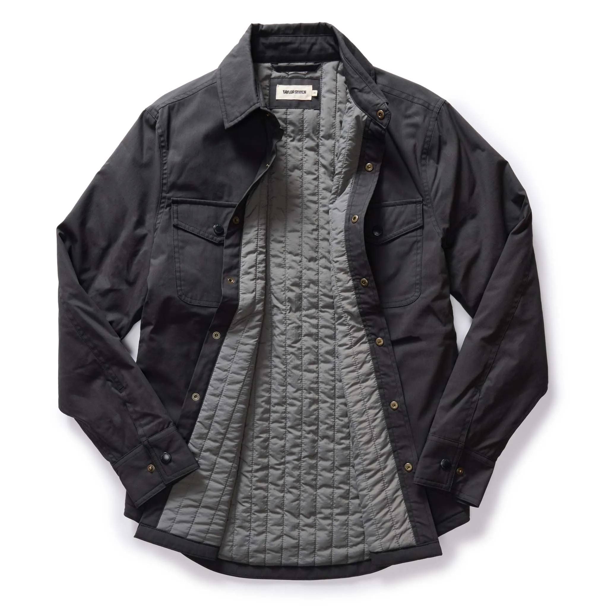 The Lined Maritime Shirt Jacket in Coal sold by Taylor Stitch product image thumbnail 5