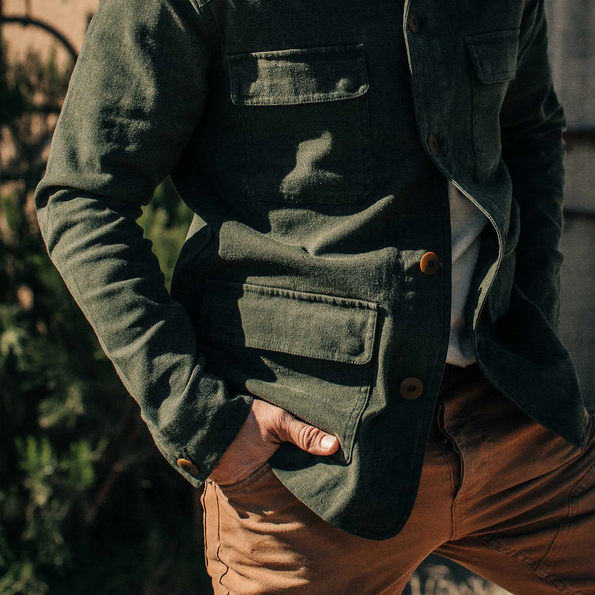 The Project Jacket in Olive Boss Duck sold by Taylor Stitch product image thumbnail 3