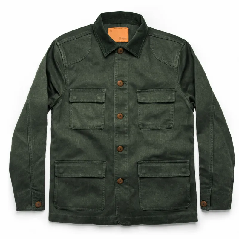 The Project Jacket in Olive Boss Duck sold by Taylor Stitch