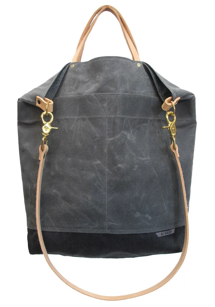 Ali Golden Reversible Tote - Grey/Blue Stripe sold by Taylor Stitch