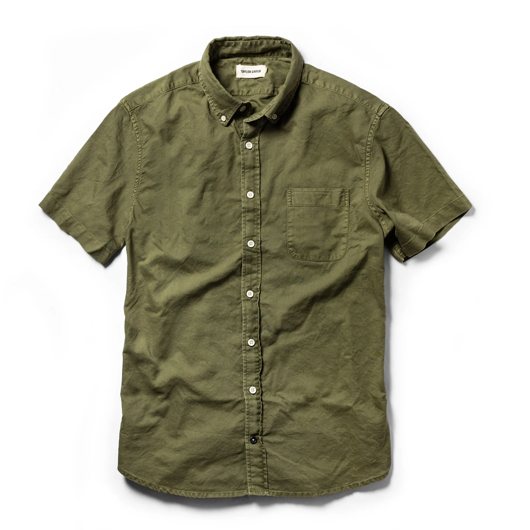 The Short Sleeve Jack in Cactus Oxford sold by Taylor Stitch