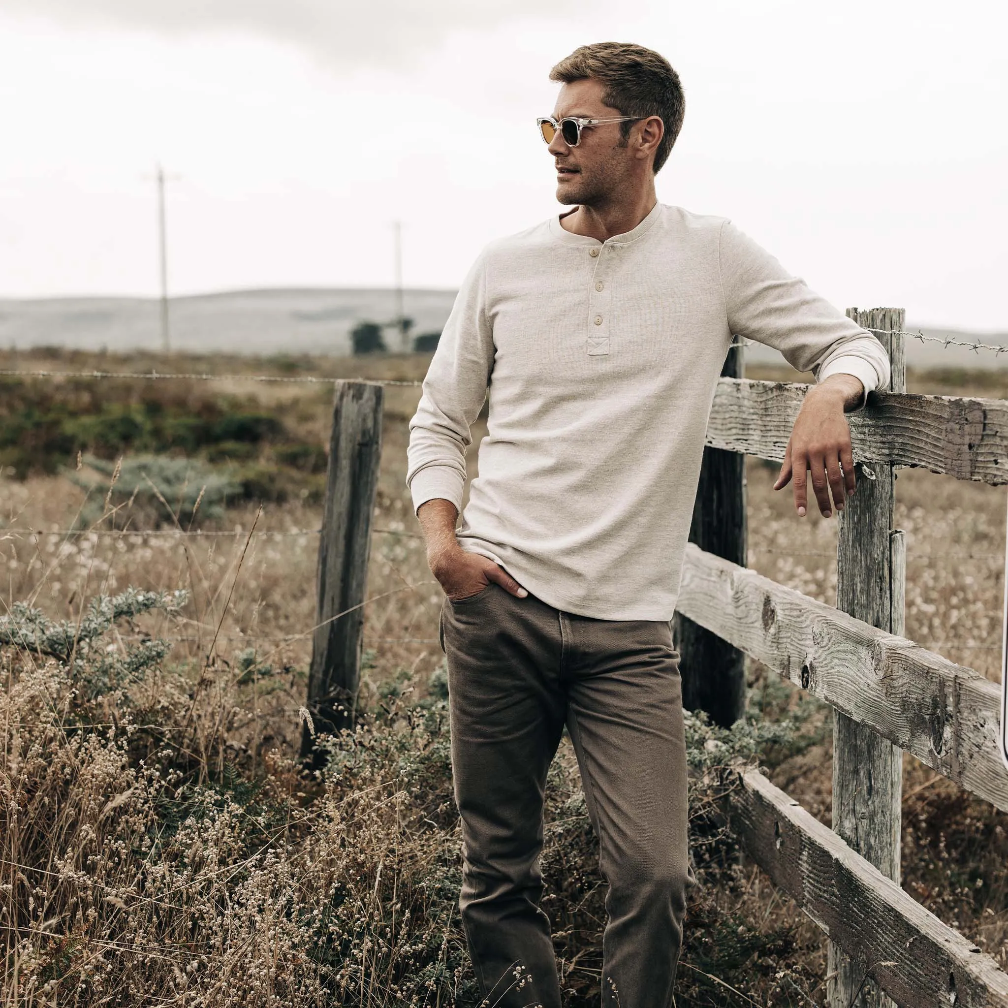 The Heavy Bag Henley in Oatmeal sold by Taylor Stitch product image thumbnail 2