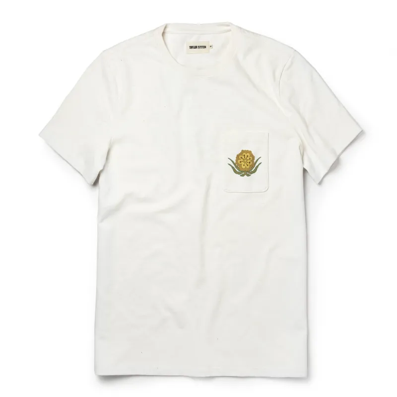 The Heavy Bag Tee in Desert Flower sold by Taylor Stitch
