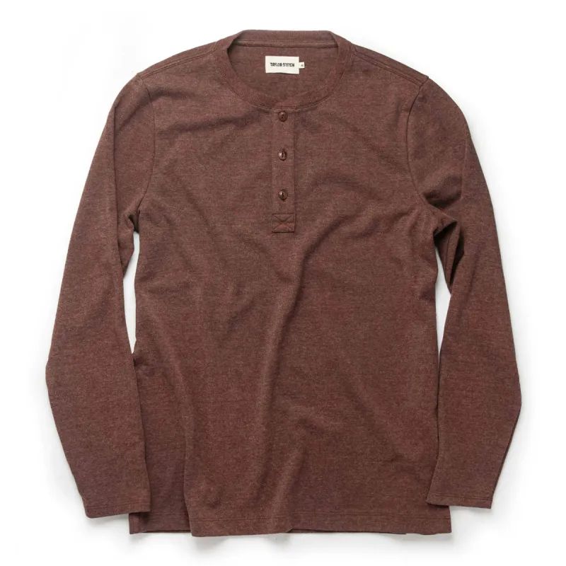 The Heavy Bag Henley in Timber sold by Taylor Stitch