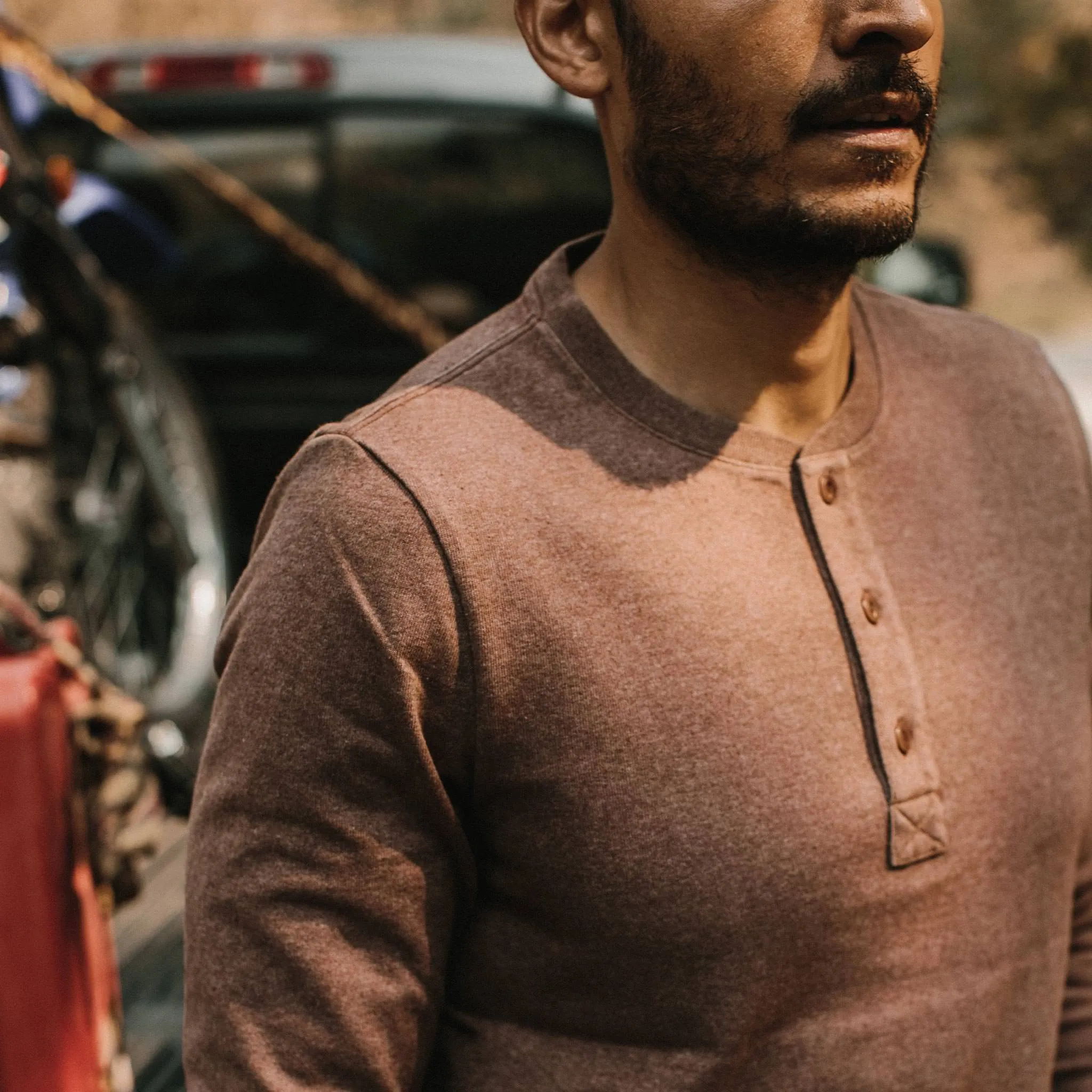 The Heavy Bag Henley in Timber sold by Taylor Stitch product image thumbnail 3
