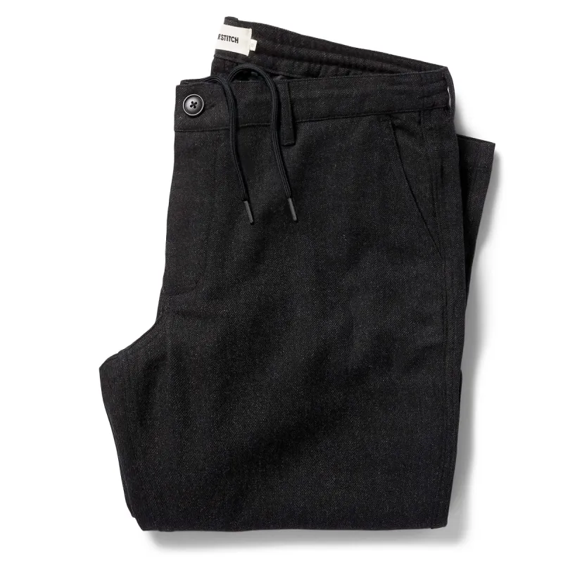 The Carmel Pant in Dark Charcoal sold by Taylor Stitch