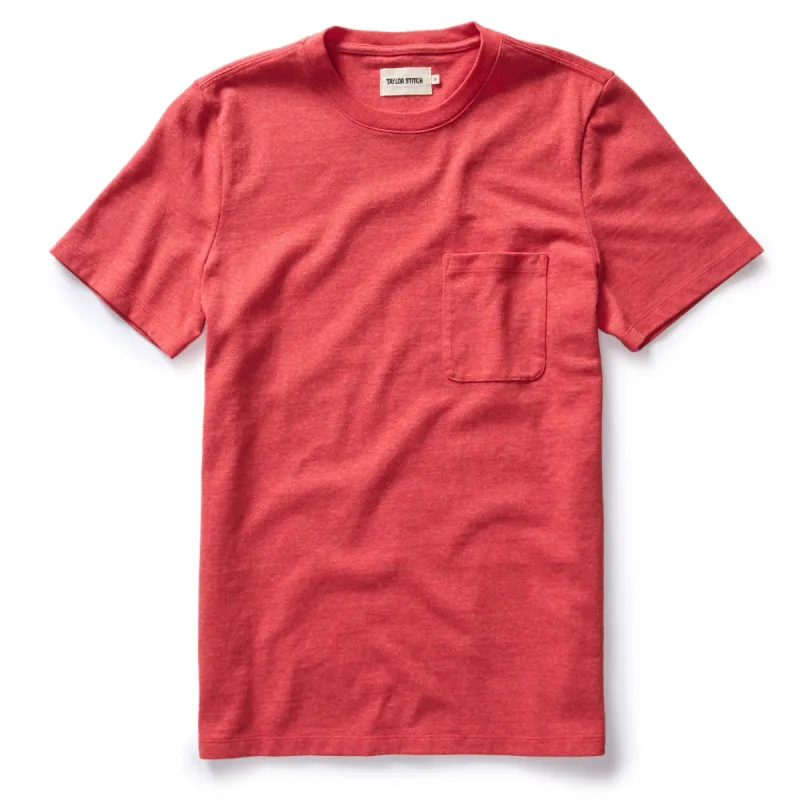 The Heavy Bag Tee in Cardinal sold by Taylor Stitch