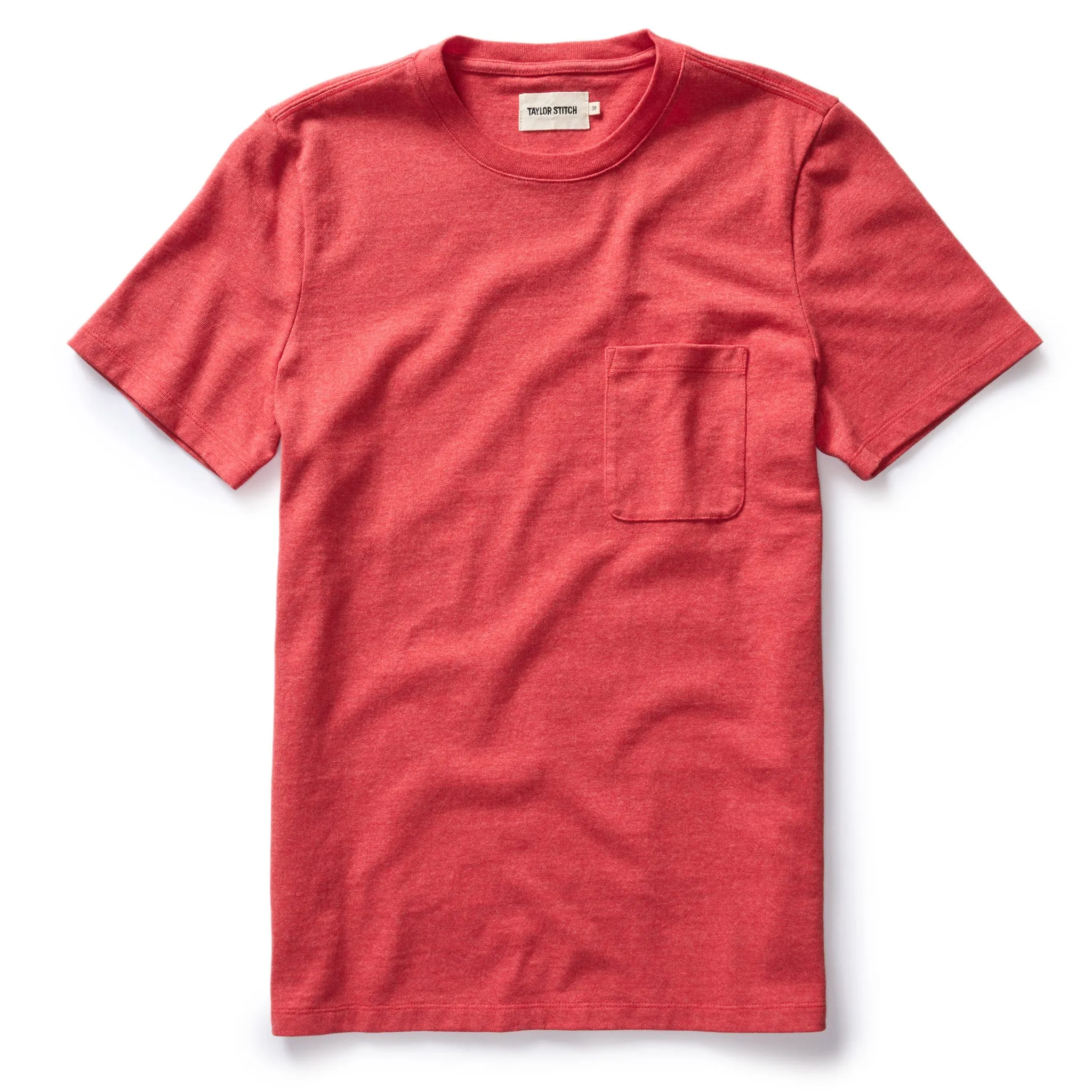 The Heavy Bag Tee in Cardinal sold by Taylor Stitch