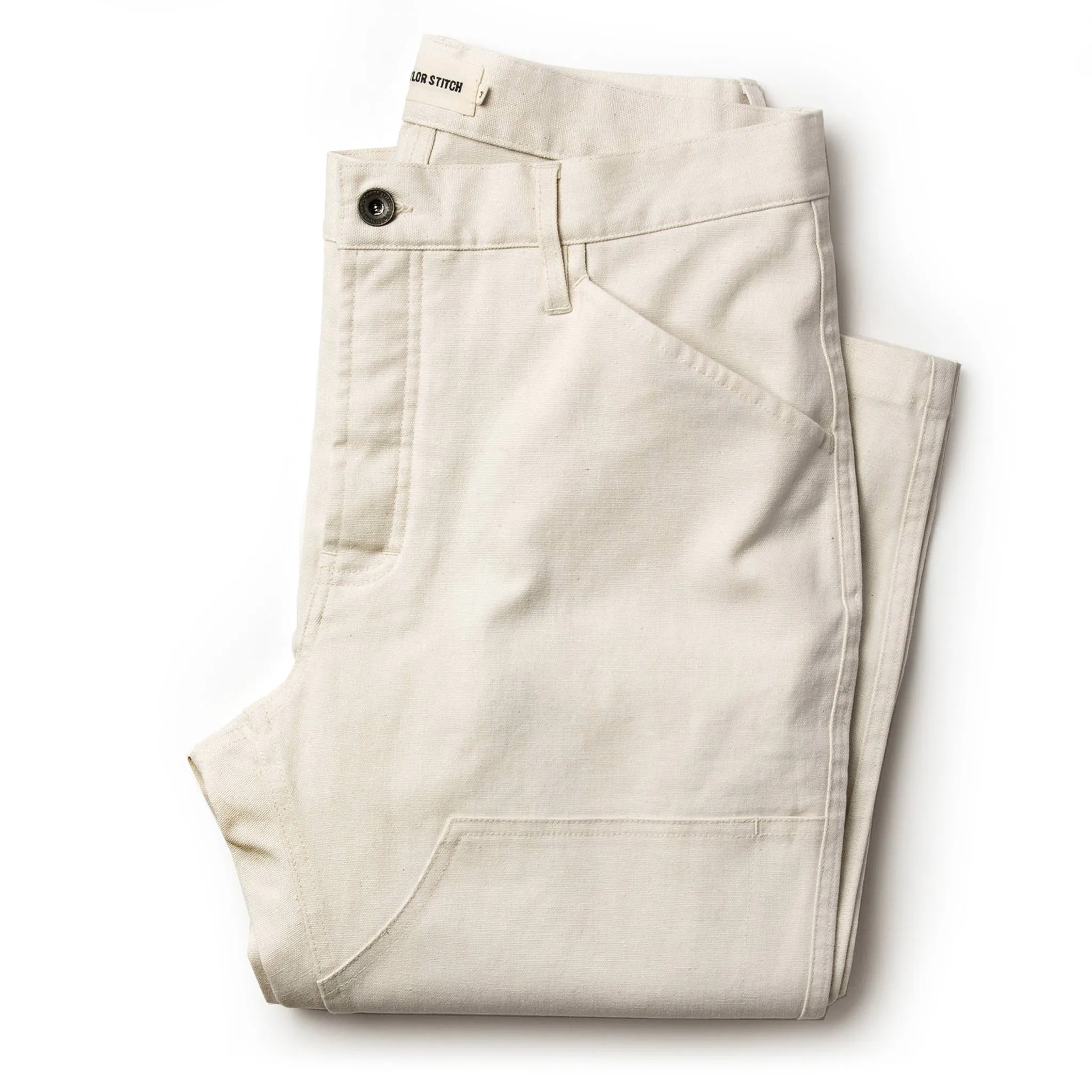 The Chore Pant in Natural Boss Duck sold by Taylor Stitch