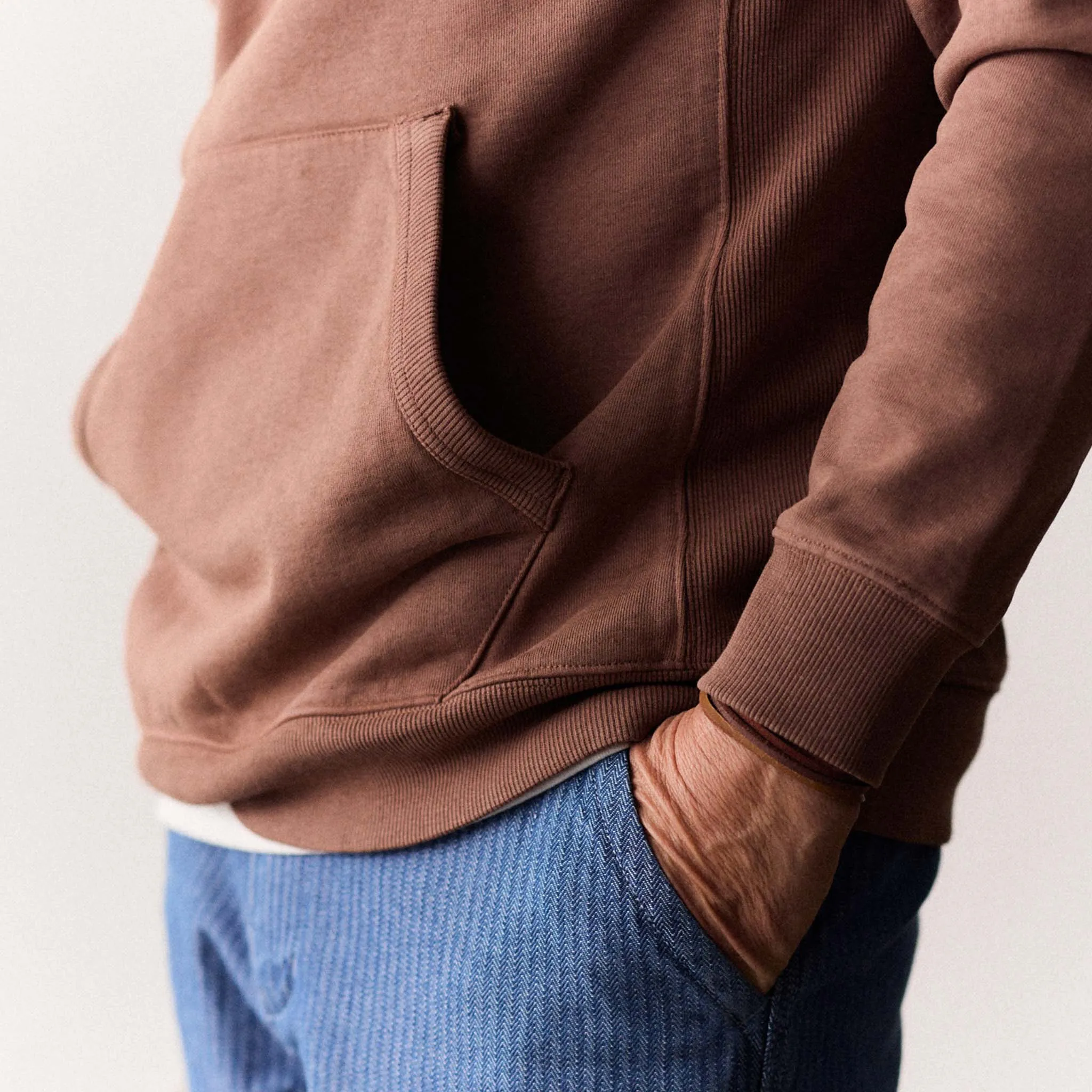 The Cotton Hemp Hoodie in Faded Brick sold by Taylor Stitch product image thumbnail 4