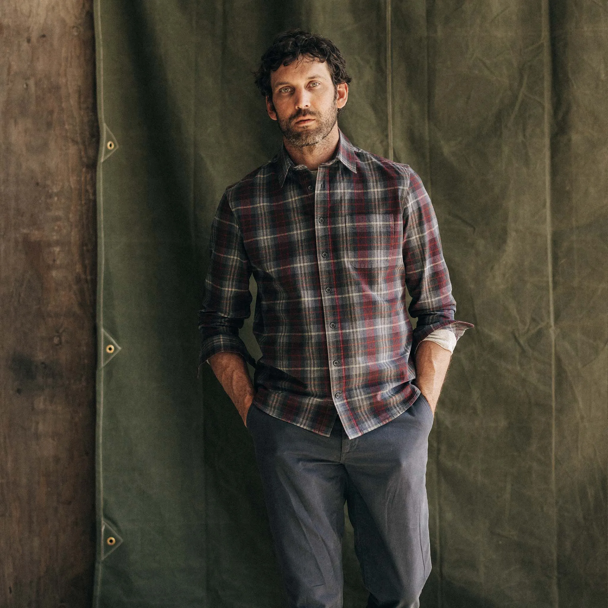 The California in Evening Sky Plaid sold by Taylor Stitch product image thumbnail 2