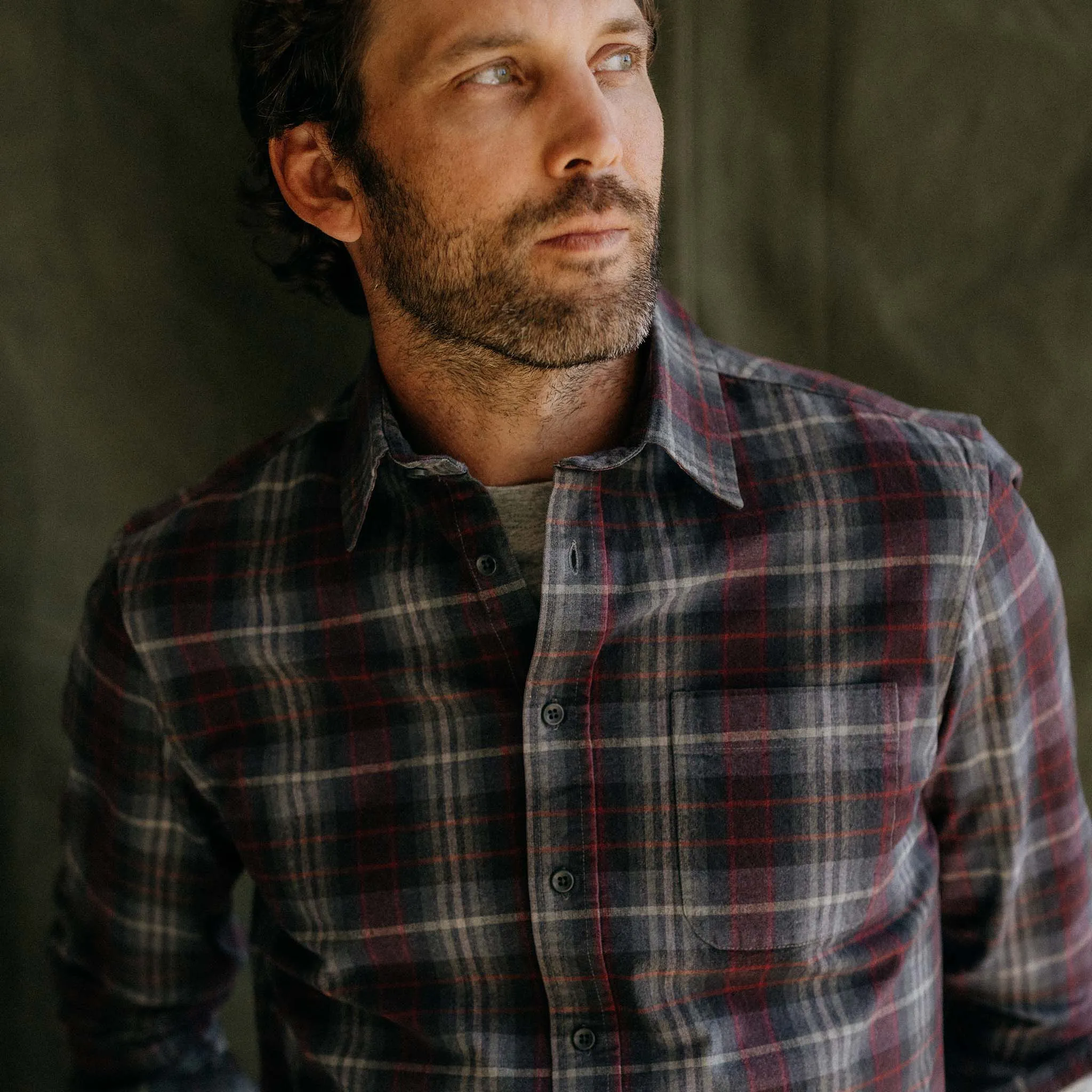 The California in Evening Sky Plaid sold by Taylor Stitch product image thumbnail 3