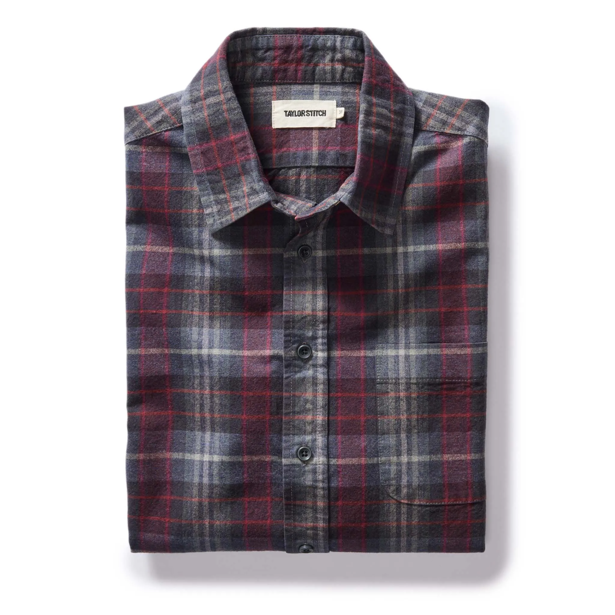 The California in Evening Sky Plaid sold by Taylor Stitch