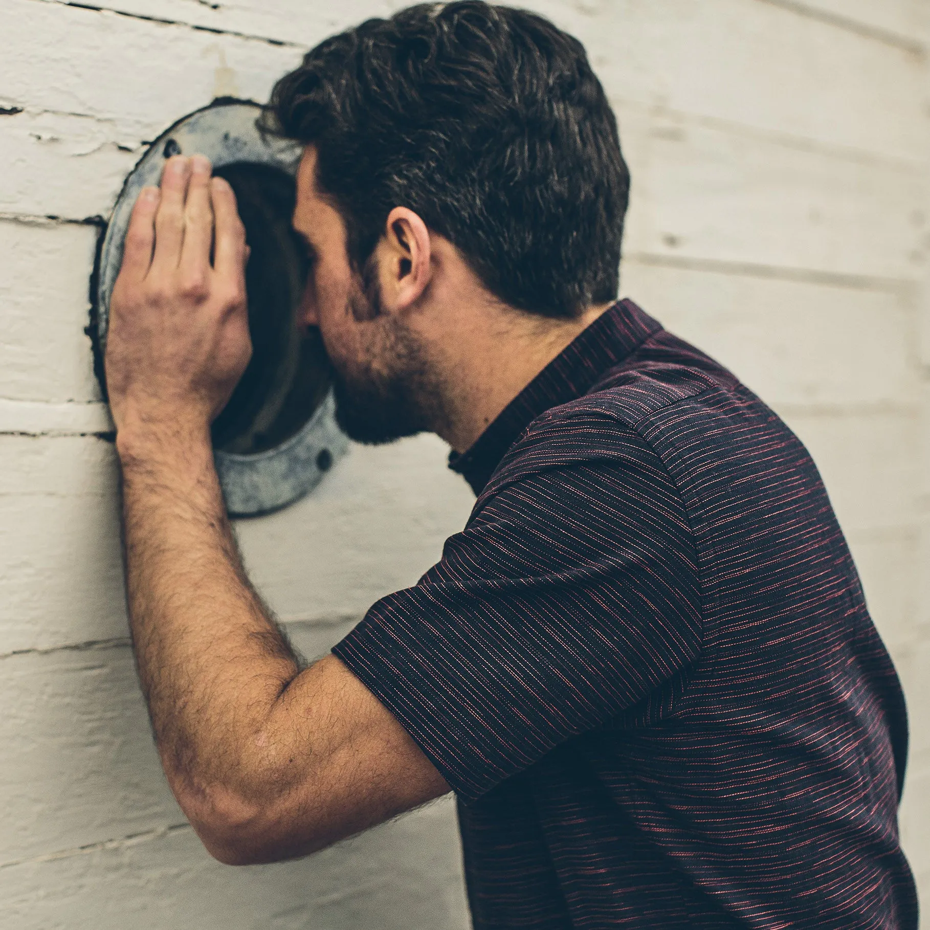 The Bandit in Navy & Red Slub Stripe sold by Taylor Stitch product image thumbnail 3