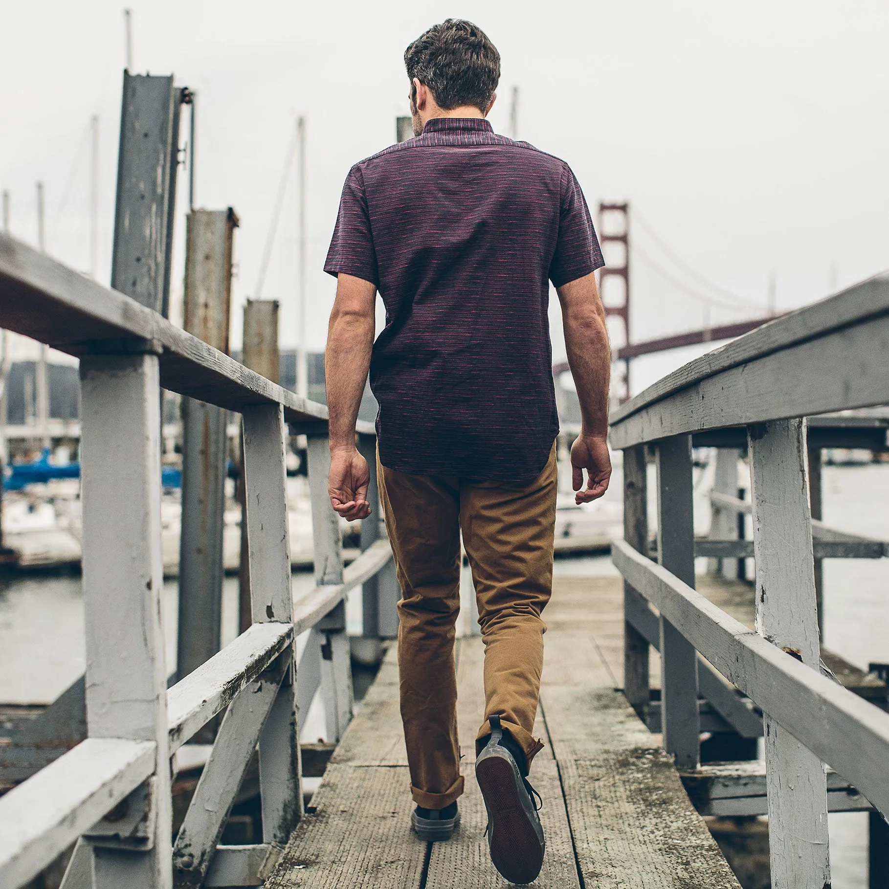 The Bandit in Navy & Red Slub Stripe sold by Taylor Stitch product image thumbnail 5