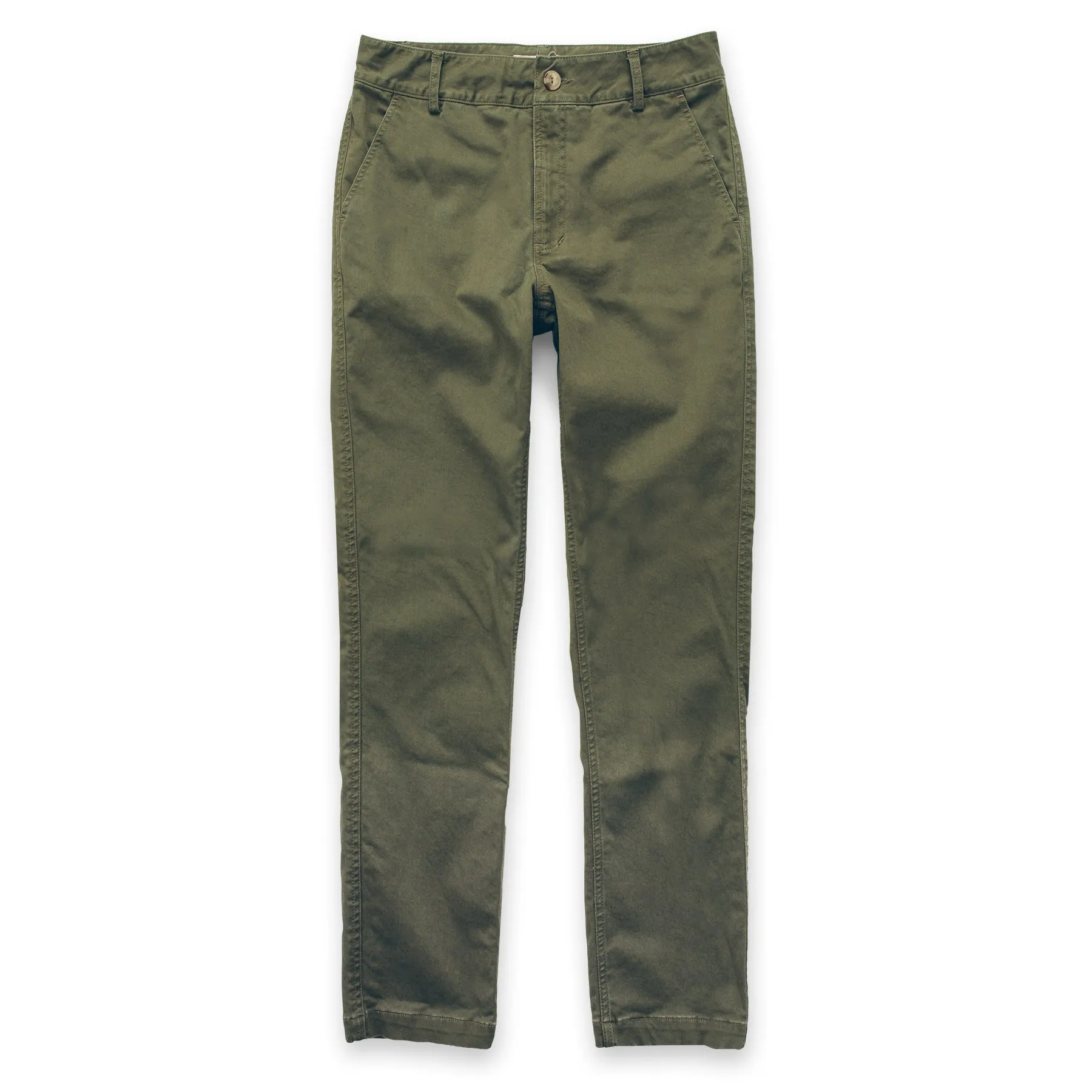 The Abel Pant in Army Green sold by Taylor Stitch