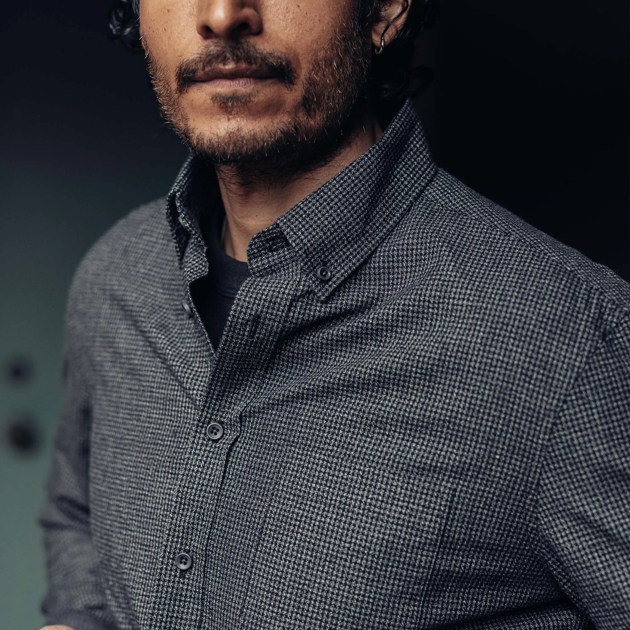 The Jack in Coal Jaspe Check Oxford sold by Taylor Stitch product image thumbnail 3