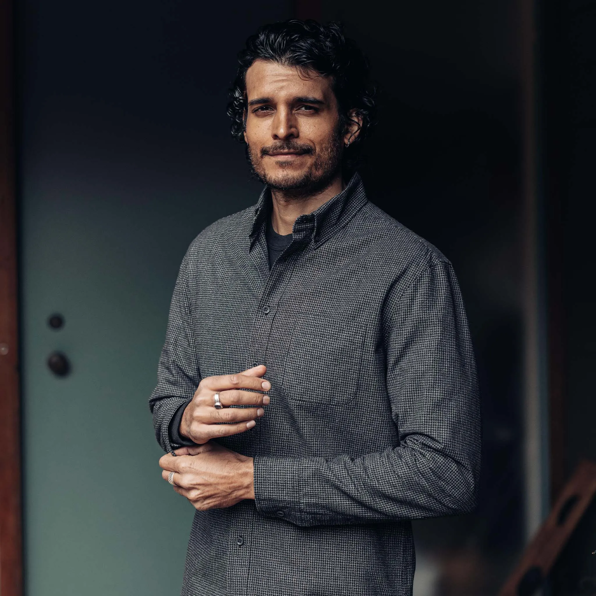 The Jack in Coal Jaspe Check Oxford sold by Taylor Stitch product image thumbnail 2