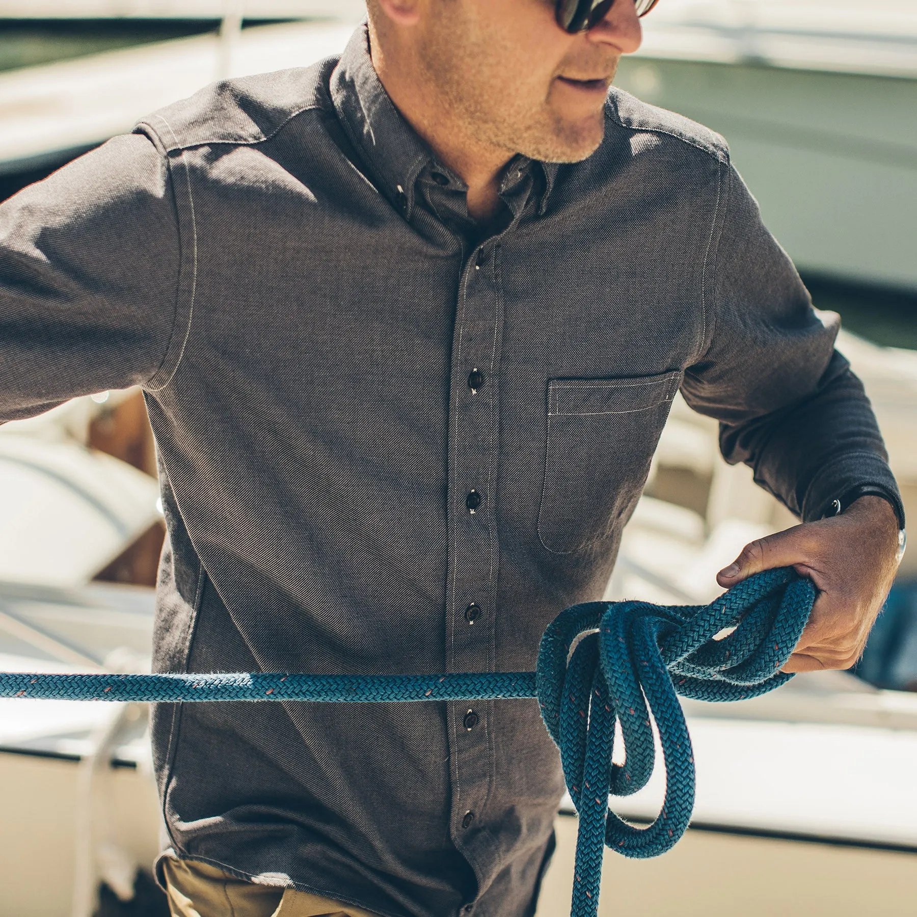 The Jack in Slate Work Oxford sold by Taylor Stitch product image thumbnail 3