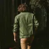 The Long Haul Jacket in Washed Olive Herringbone sold by Taylor Stitch