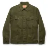 The Long Haul Jacket in Washed Olive Herringbone sold by Taylor Stitch