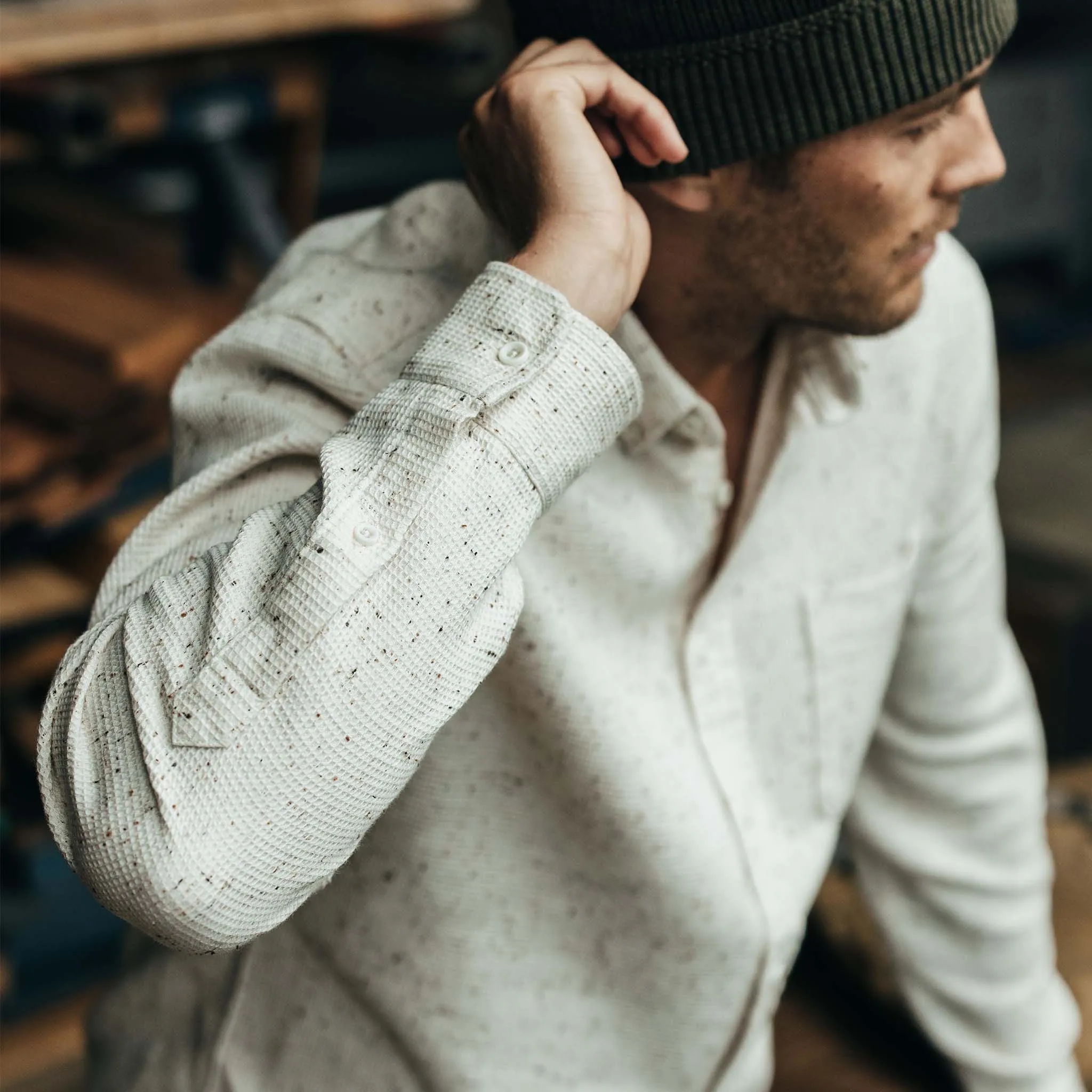 The Jack in Natural Jaspe Waffle sold by Taylor Stitch product image thumbnail 4