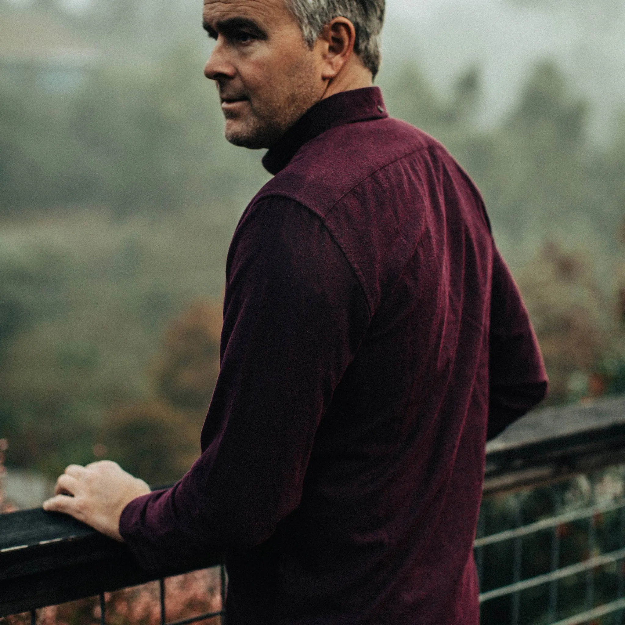 The Jack in Maroon Brushed Oxford sold by Taylor Stitch product image thumbnail 4