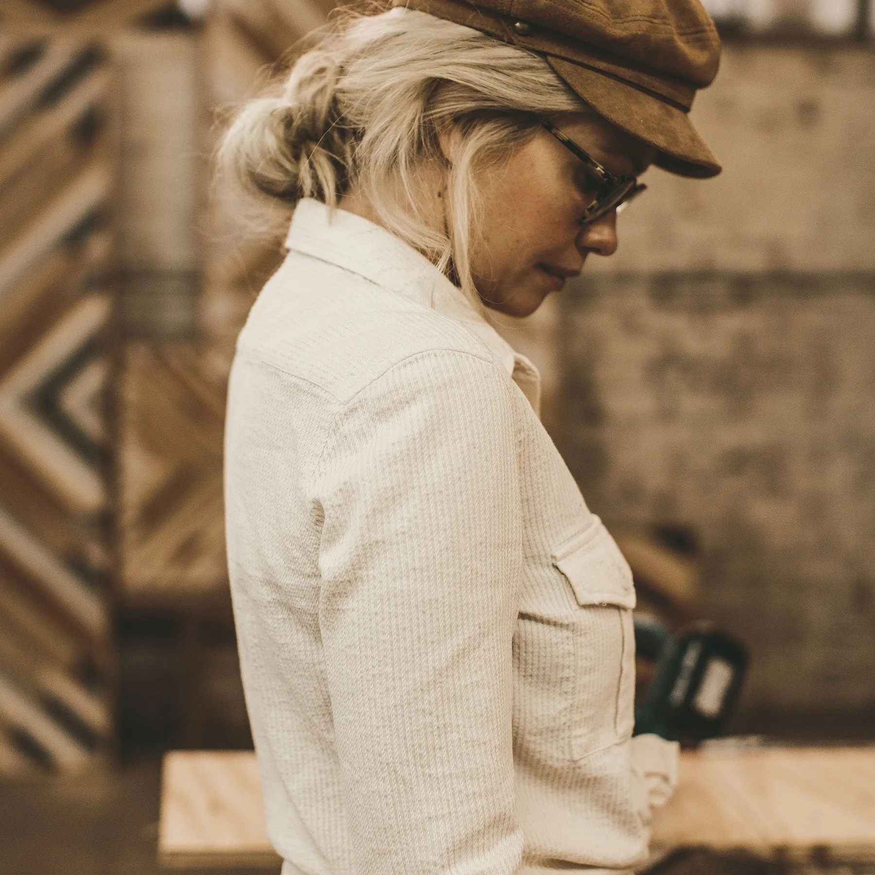 The Andie Shirt in Natural Corded Denim sold by Taylor Stitch product image thumbnail 4