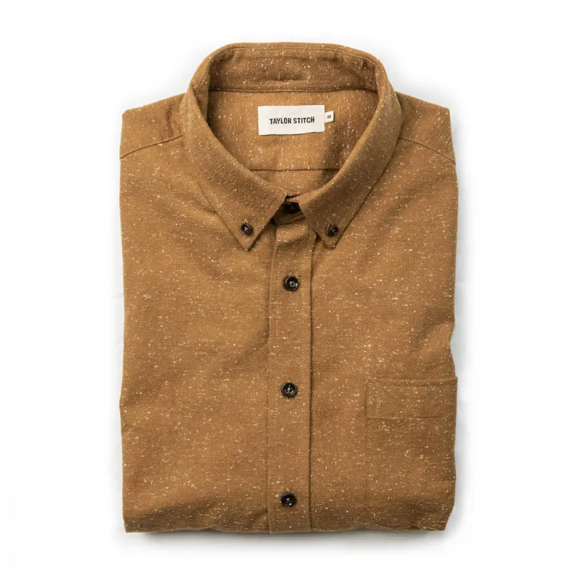 The Jack in British Khaki Donegal sold by Taylor Stitch