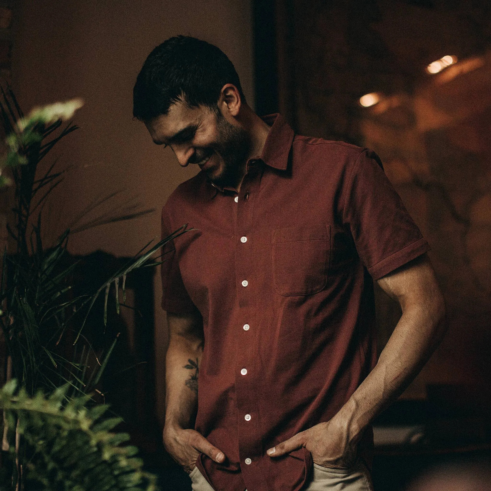 The Short Sleeve California in Rust Pique sold by Taylor Stitch product image thumbnail 2