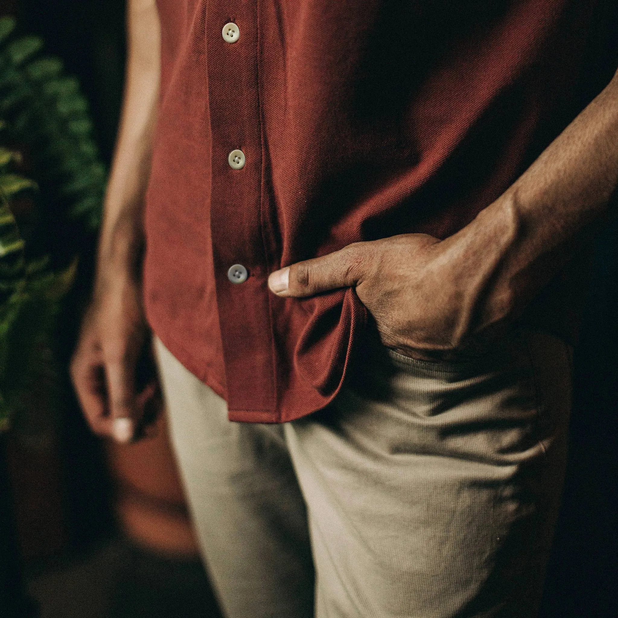 The Short Sleeve California in Rust Pique sold by Taylor Stitch product image thumbnail 5