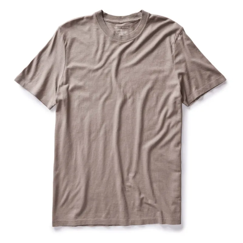 The Cotton Hemp Tee in Steeple Grey sold by Taylor Stitch