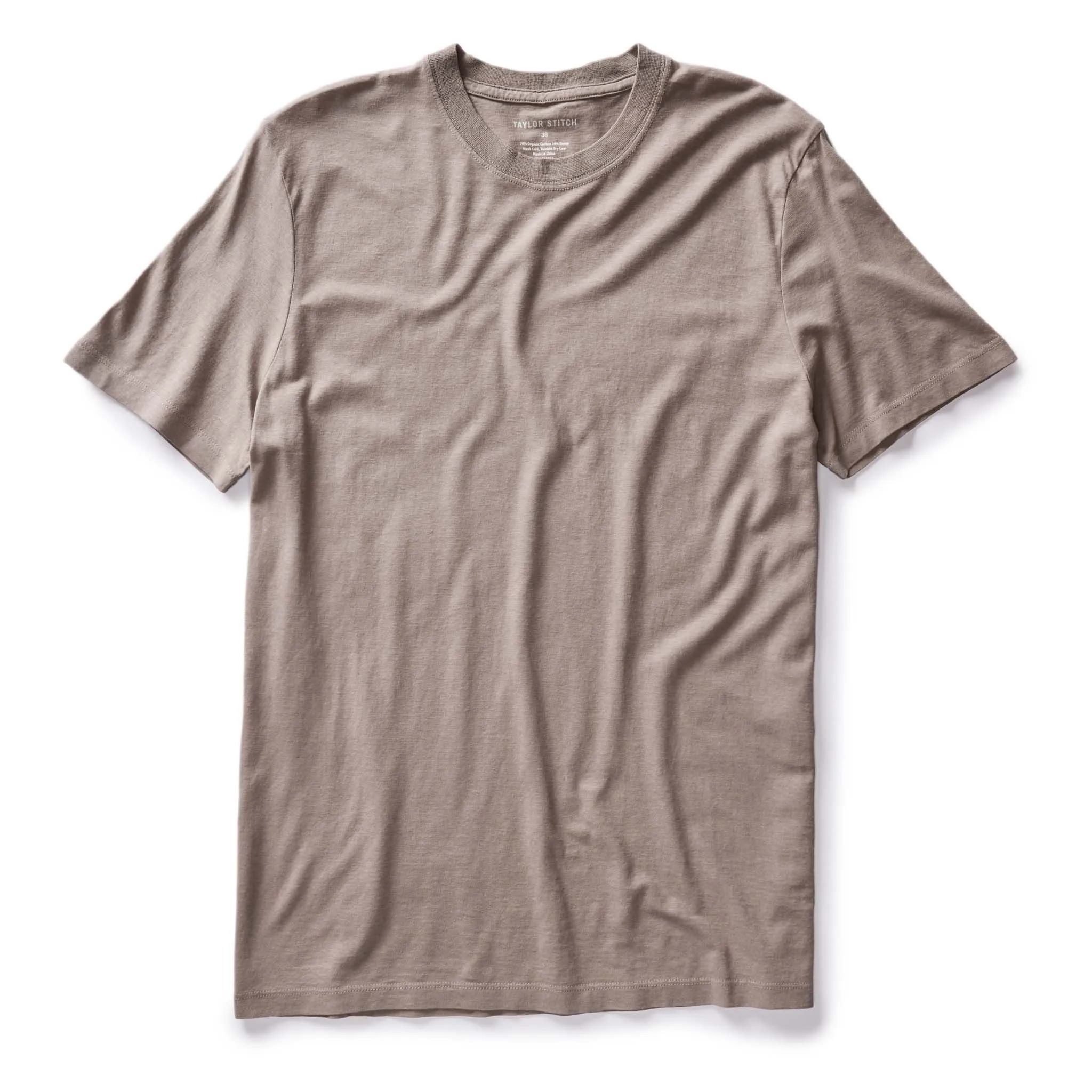 The Cotton Hemp Tee in Steeple Grey sold by Taylor Stitch