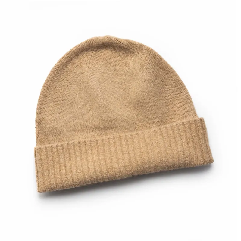 The Lodge Beanie in Camel sold by Taylor Stitch