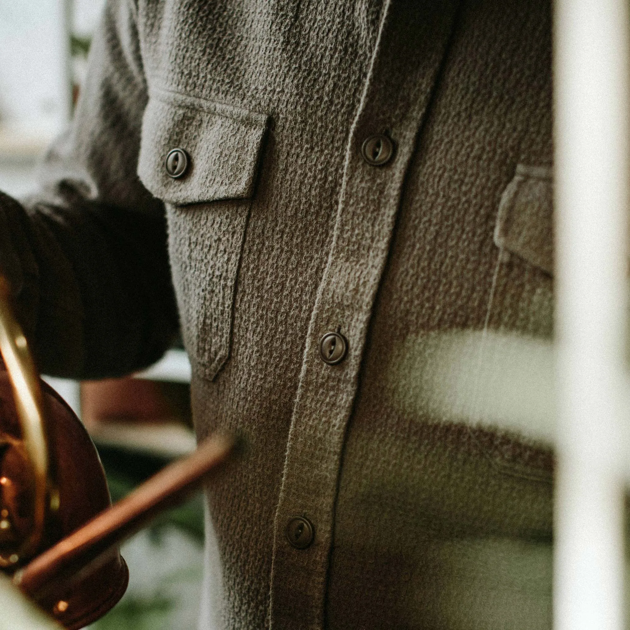 The Utility Shirt in Charcoal Jacquard sold by Taylor Stitch product image thumbnail 5