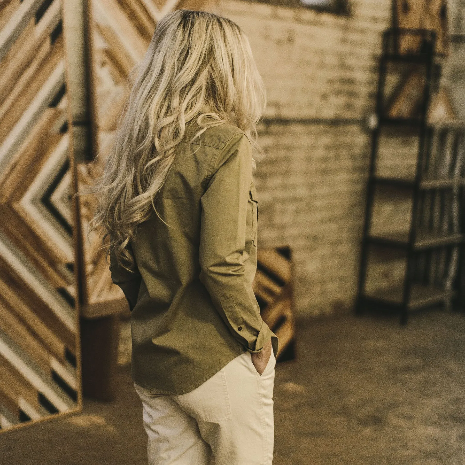 The Andie Shirt in Tan Twill sold by Taylor Stitch product image thumbnail 4