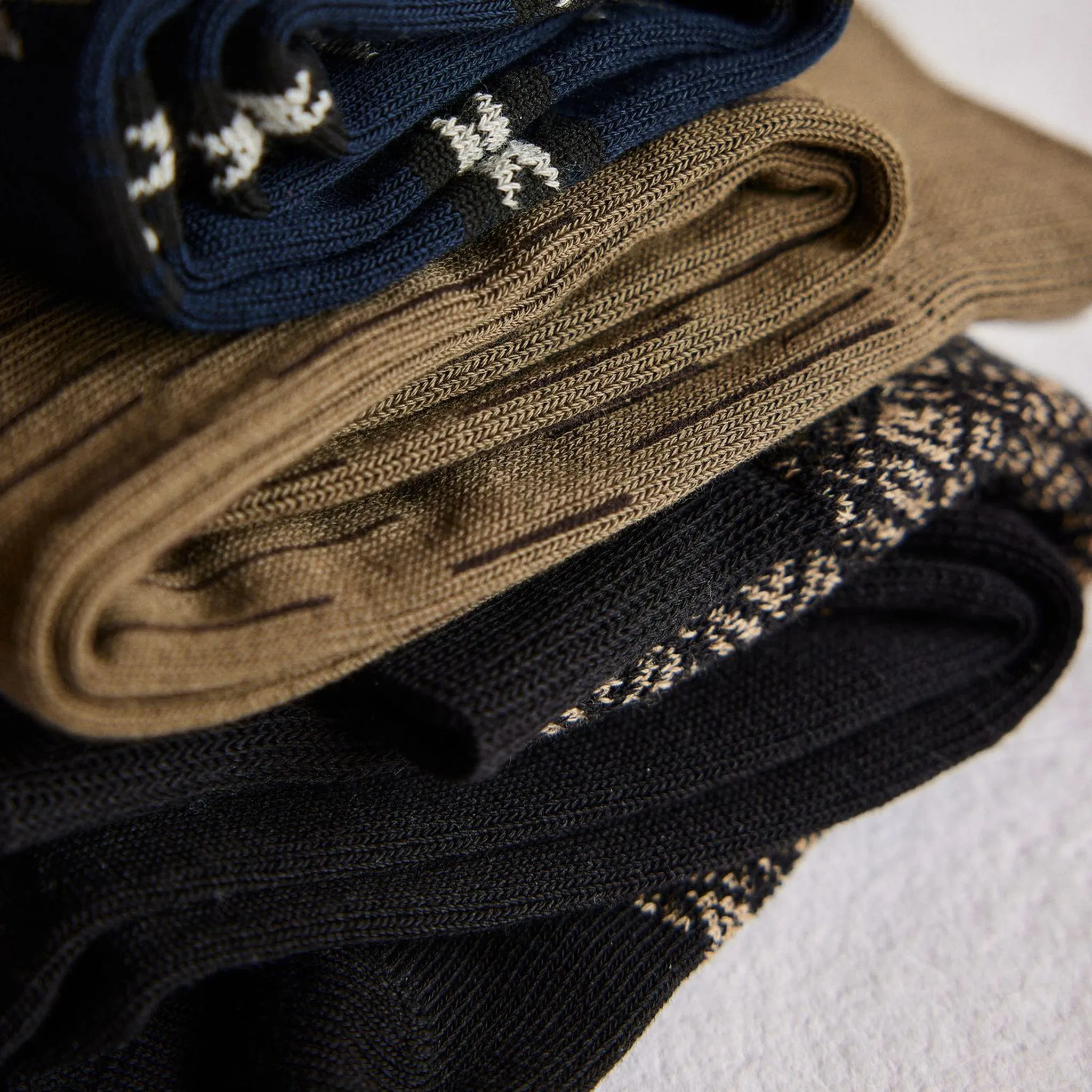 The Crew Sock in Coal Jacquard sold by Taylor Stitch product image thumbnail 3