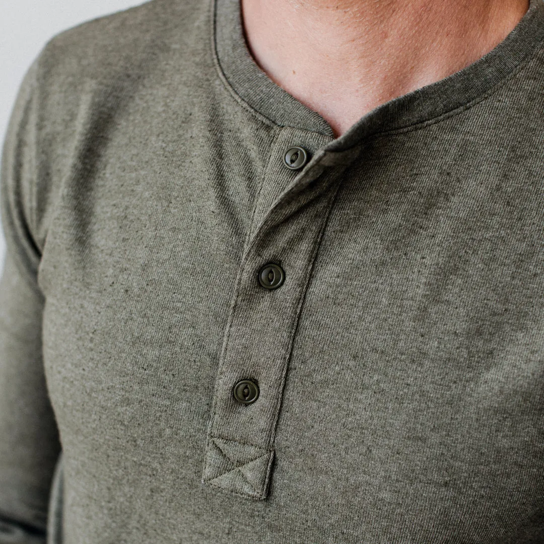 The Heavy Bag Henley in Fatigue Green sold by Taylor Stitch product image thumbnail 4