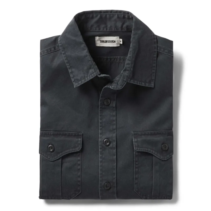 The Saddler Shirt in Washed Coal made by Taylor Stitch