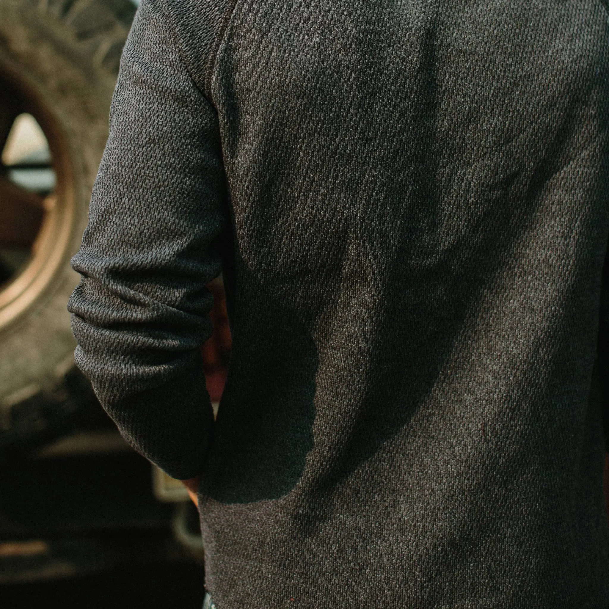 The Heavy Bag Waffle Henley in Navy sold by Taylor Stitch product image thumbnail 4