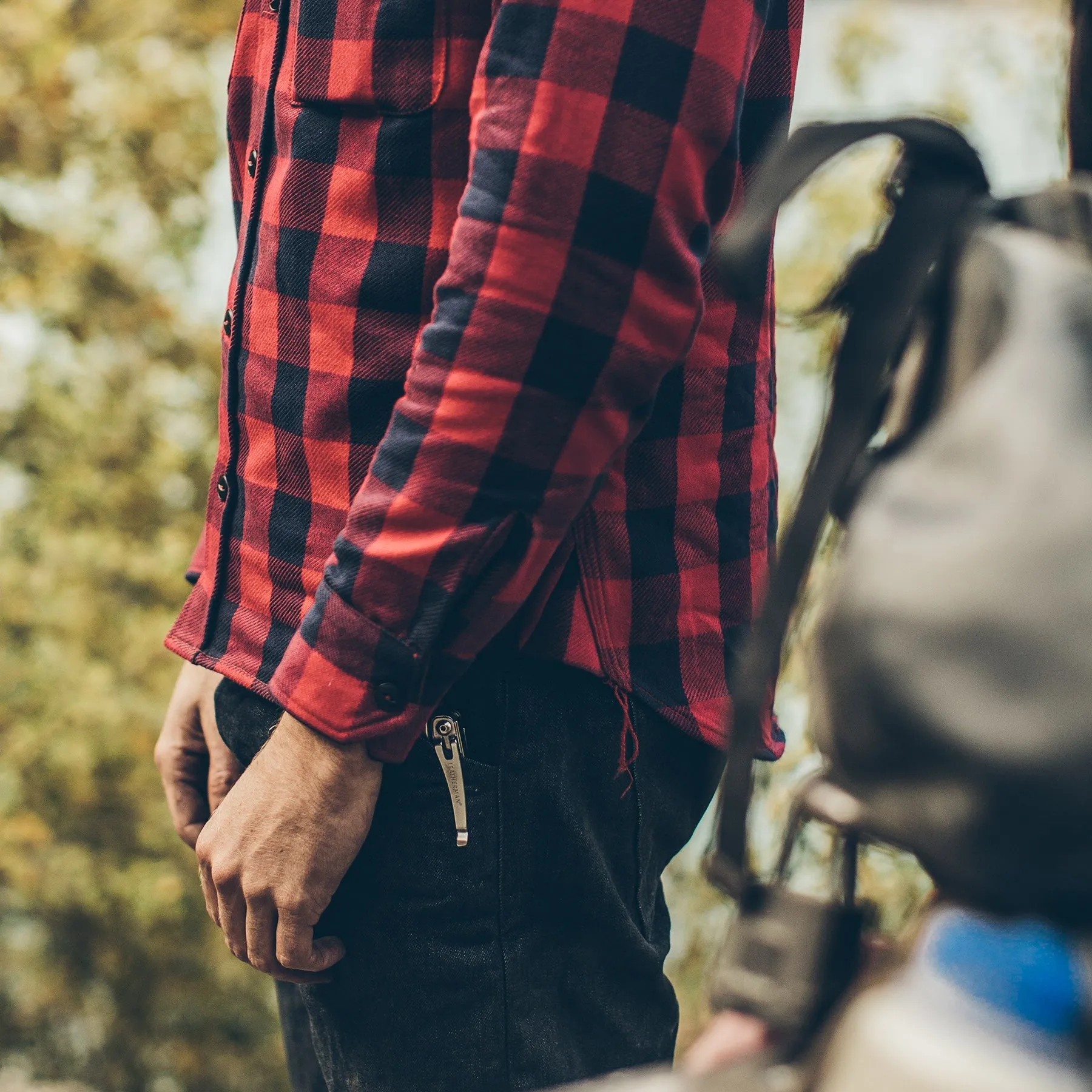 The Moto Utility Shirt in Red Buffalo Plaid sold by Taylor Stitch product image thumbnail 4
