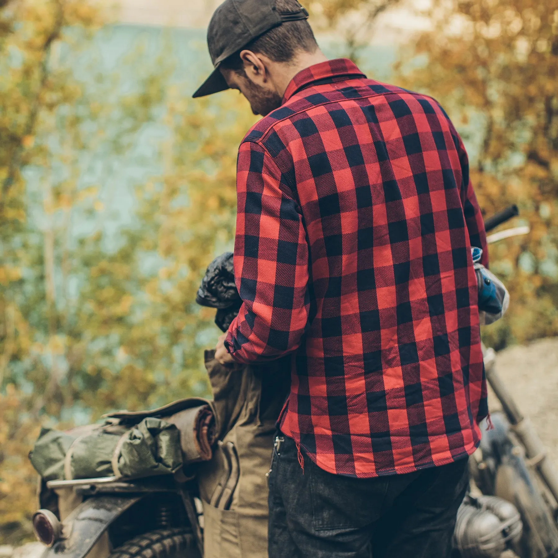 The Moto Utility Shirt in Red Buffalo Plaid sold by Taylor Stitch product image thumbnail 5