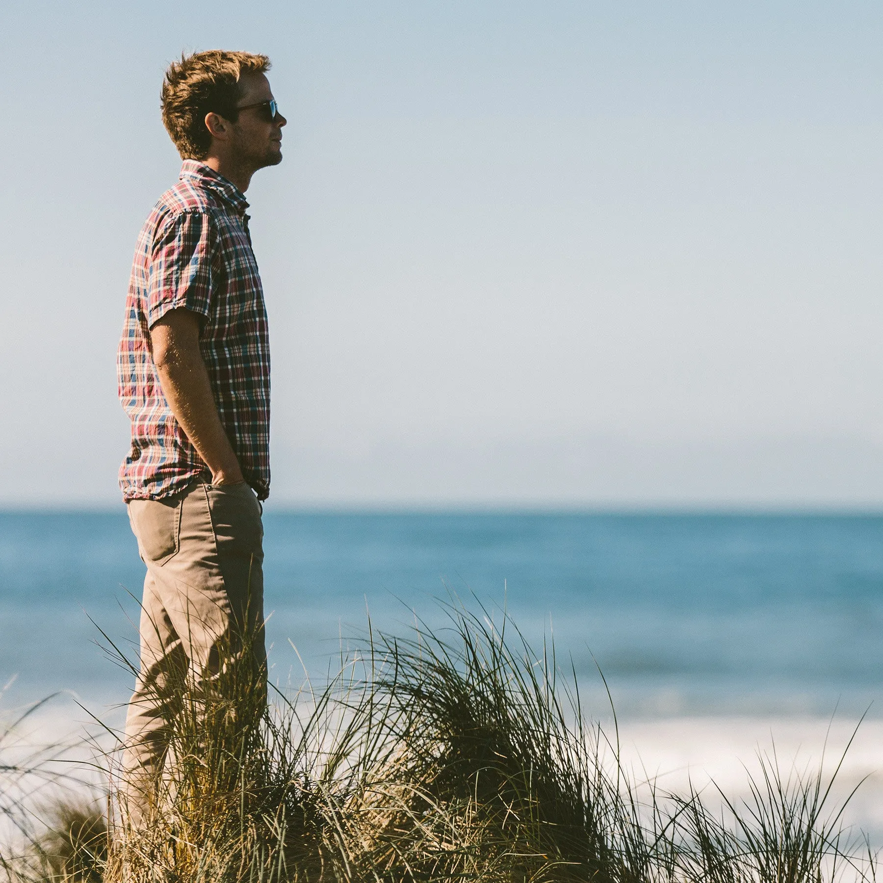 The Short Sleeve California in Red Madras sold by Taylor Stitch product image thumbnail 5