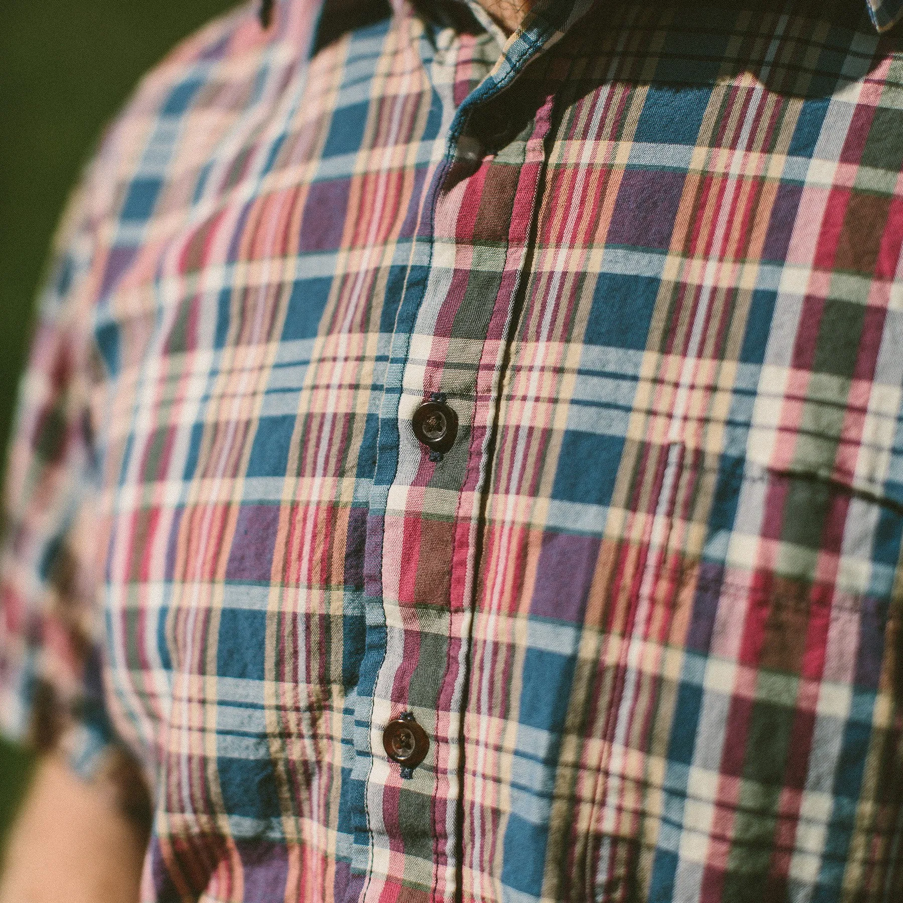 The Short Sleeve California in Red Madras sold by Taylor Stitch product image thumbnail 3
