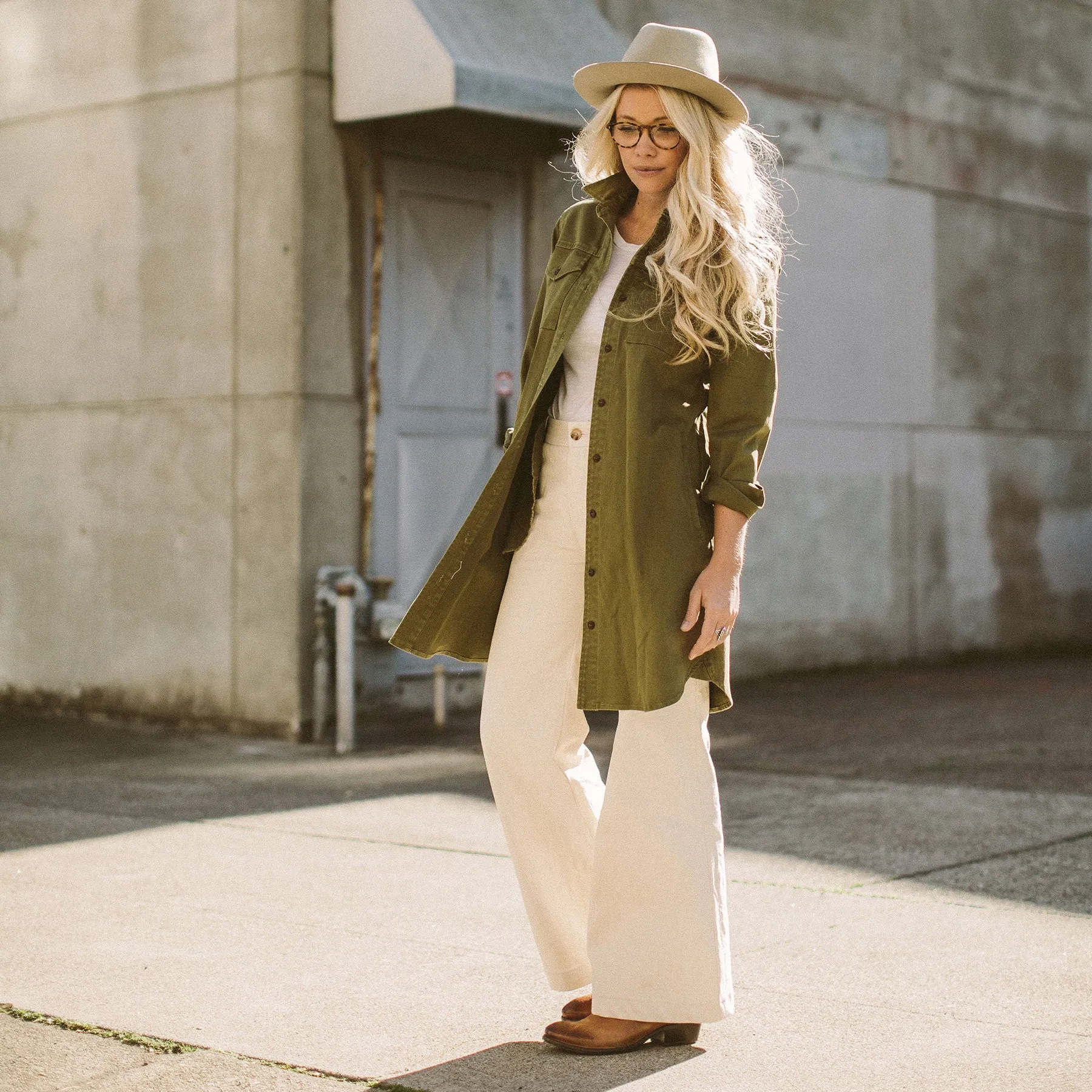 The Trench Dress in Army Green sold by Taylor Stitch product image thumbnail 5
