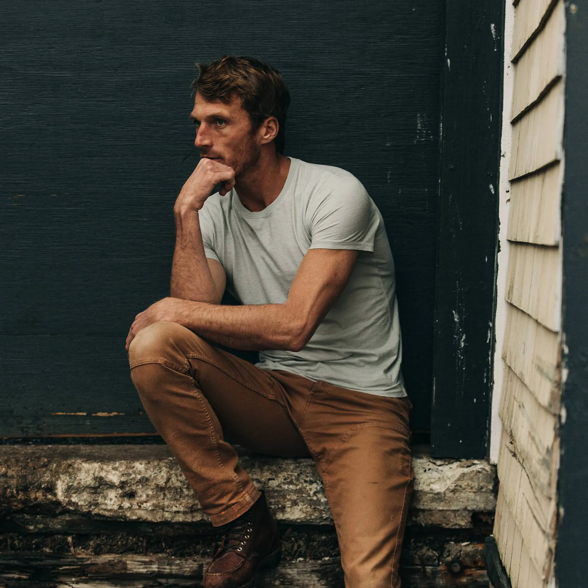 The Cotton Hemp Tee in Bay Mist sold by Taylor Stitch product image thumbnail 2