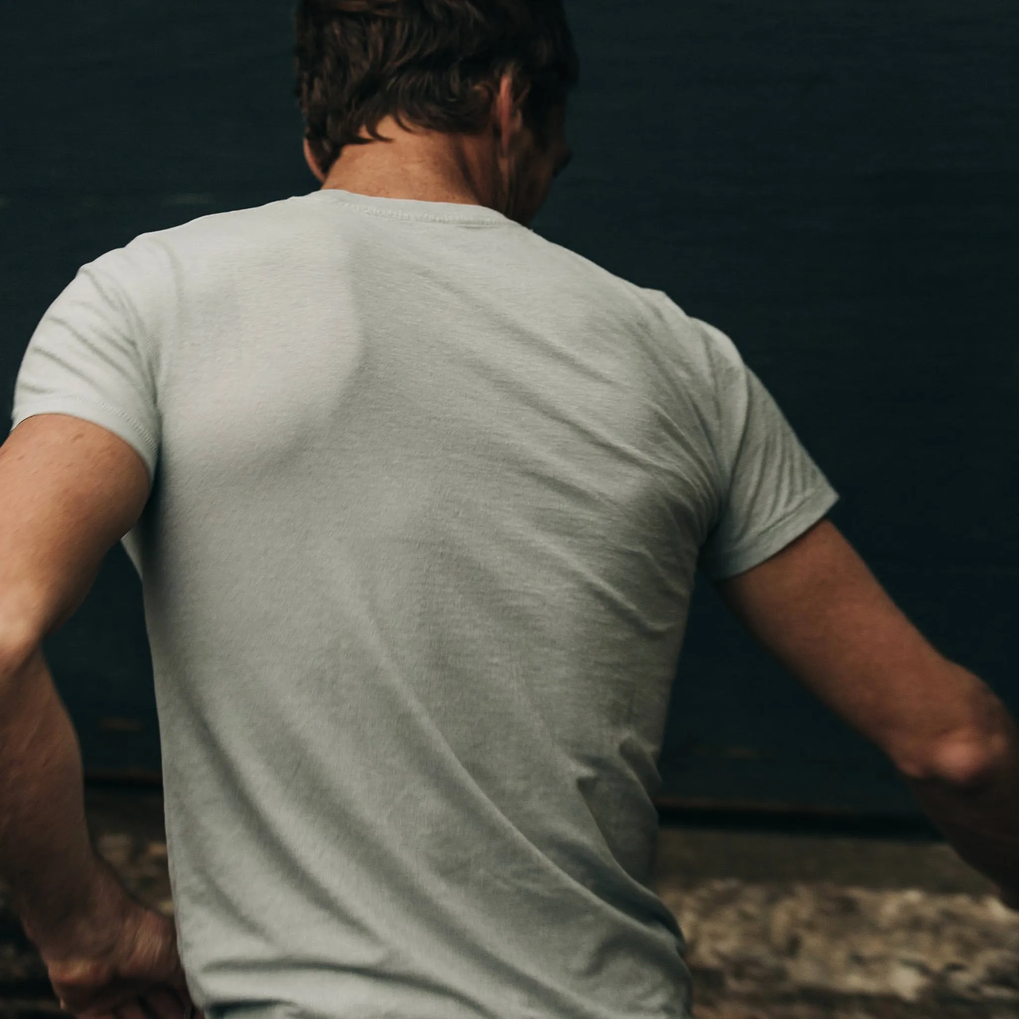 The Cotton Hemp Tee in Bay Mist sold by Taylor Stitch product image thumbnail 4